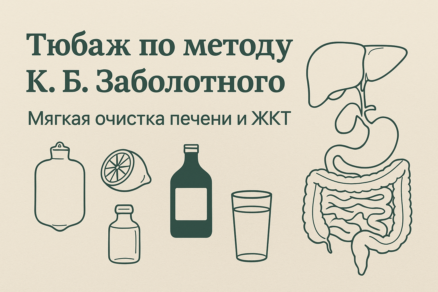 Тюбаж по методу К. Б. Заболотного: Мягкая очистка печени и ЖКТ Тюбаж по методу К. Б. Заболотного: Мягкая очистка печени и ЖКТ